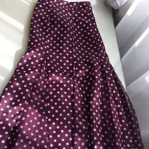 Purple polka dot skirt